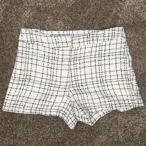 F21 B&W Tweed Shorts